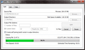 File Splitter Lite - náhled