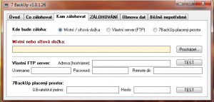 7 BackUp - náhled