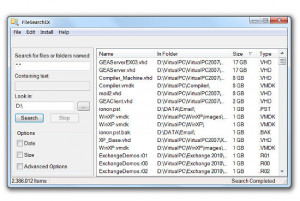FileSearchEx - náhled