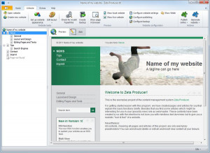 Zeta Producer CMS - náhled