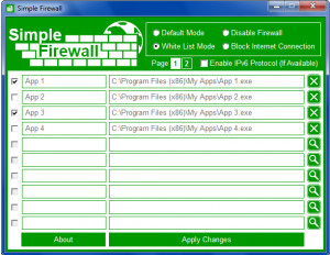 Simple Firewall - náhled