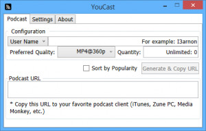 YouCast - náhled