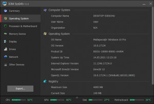 IObit SysInfo - náhled