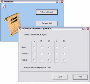 Jídelníček - náhled