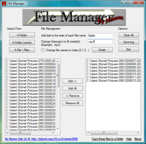 Nemex File Manager - náhled