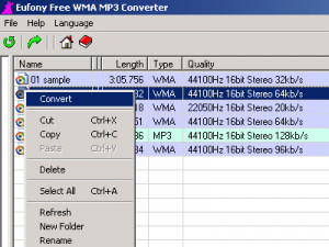 Eufony Free WMA MP3 Converter - náhled