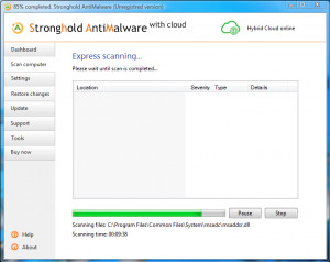 Stronghold AntiMalware - náhled