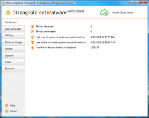Stronghold AntiMalware - náhled