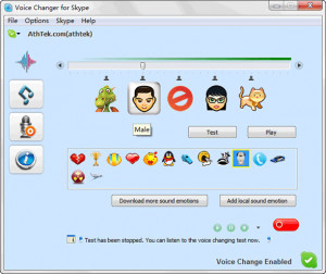 AthTek Skype Voice Changer - náhled