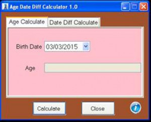 Age Date Diff Calculator - náhled