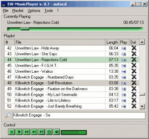 EW-MusicPlayer - náhled