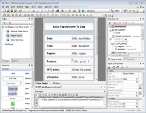 Altova MobileTogether Designer - náhled