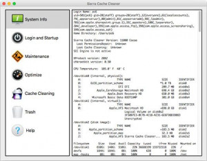 Sierra Cache Cleaner - náhled