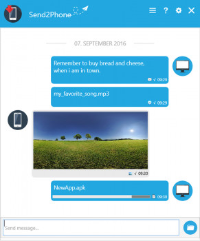 Send2Phone - náhled