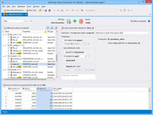 dbForge Data Generator for MySQL - náhled