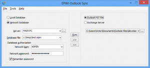 EPIM-Outlook Sync - náhled