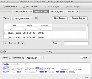DB Browser for SQLite - náhled