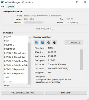 NxNandManager - náhled