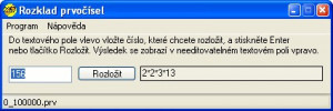 Prvočíselný rozklad - náhled
