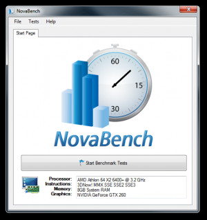 NovaBench - náhled