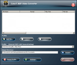 Color7 3GP Video Converter - náhled