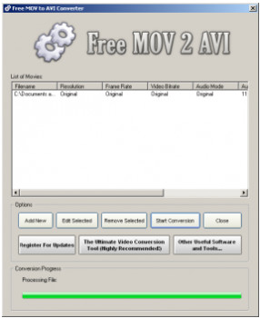Free MOV 2 AVI - náhled