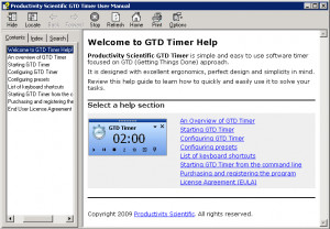 GTD Timer - náhled