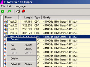Eufony Free CD Ripper - náhled