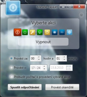 Manažer napájení - náhled