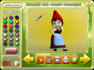 Gnomeo and Juliet Coloring Game - náhled