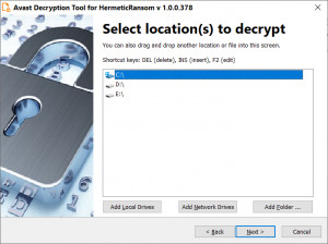 Avast Decryption Tool for HermeticRansom - náhled
