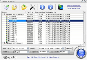 Apollo DVD to PSP - náhled