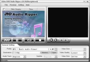 Acker DVD Audio Ripper - náhled