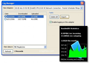 Bandwidth Monitor - náhled