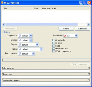 UpxFrontend - náhled