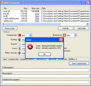 UpxFrontend - náhled