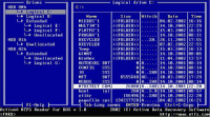 Active NTFS Reader for DOS - náhled