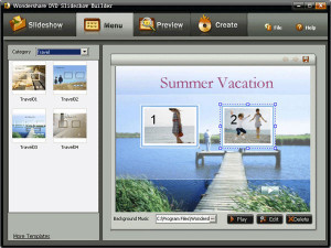 Wondershare DVD Slideshow Builder - náhled