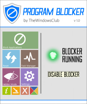 Program Blocker - náhled