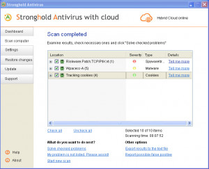 Stronghold Antivirus - náhled