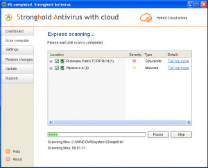 Stronghold Antivirus - náhled