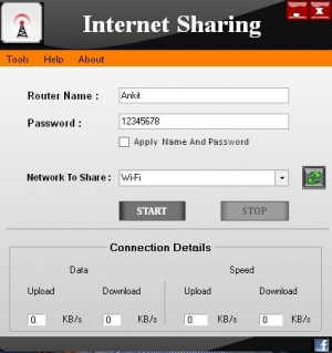 Internet Sharing - náhled