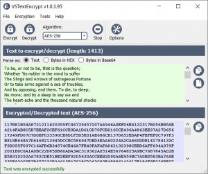 VSTextEncrypt - náhled