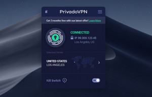 PrivadoVPN - náhled
