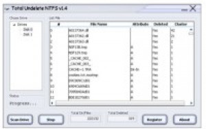 Total Undelete NTFS - náhled