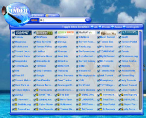 Torrent Finder Yahoo! Widget - náhled