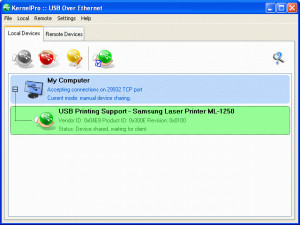 USB over Ethernet - náhled