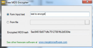 Free MD5 Encrypter - náhled