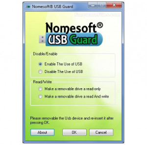 Nomesoft USB Guard - náhled
