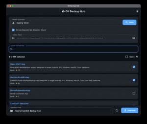 Git Backup Hub - náhled